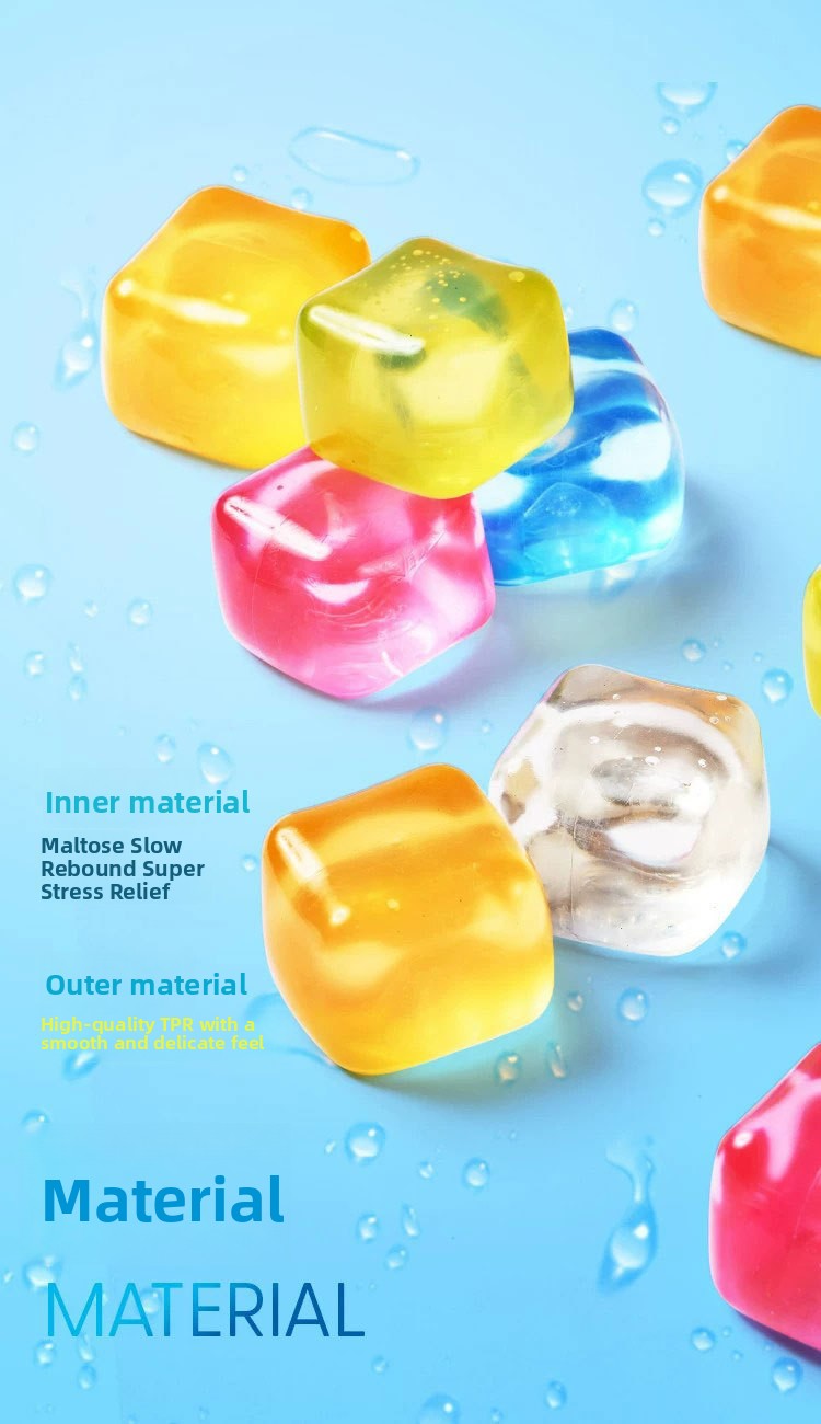 Ice cube pinch music decompression toy