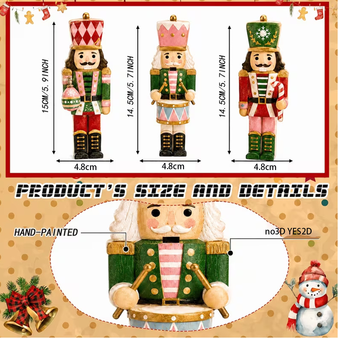 Christmas Nutcracker three-piece set