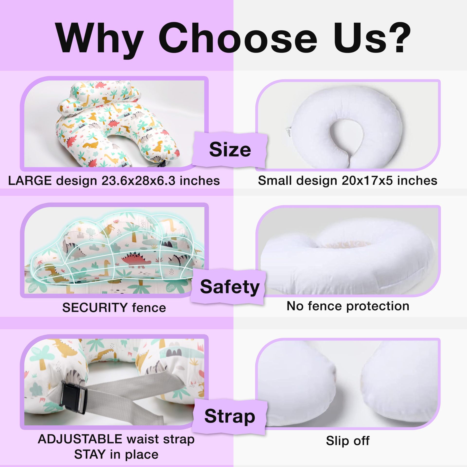 Multifunctional Detachable U-Shape Maternity and Nursing Pillow
