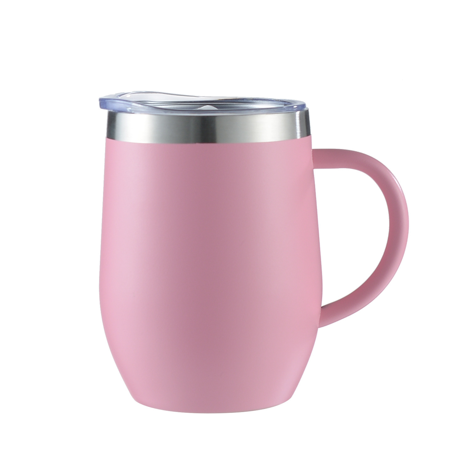 U-Shape Double-Layer Insulated Stainless Steel Tumbler with Lid 12oz