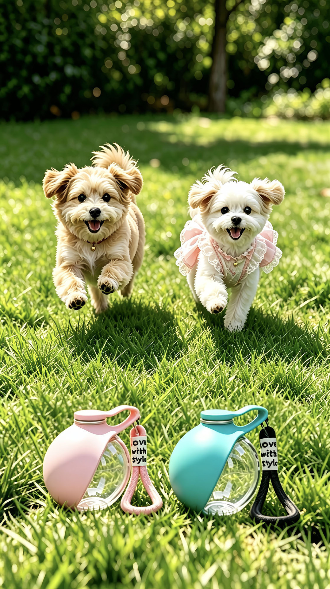 Portable pet water bottle leak-proof drinking device