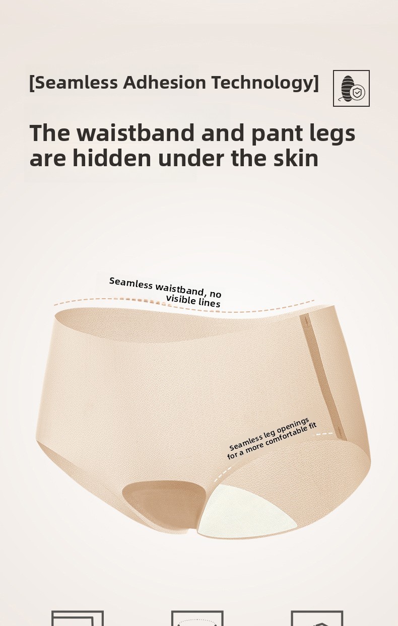 Women Seamless Mid-Waist Breathable Quick-Dry Briefs