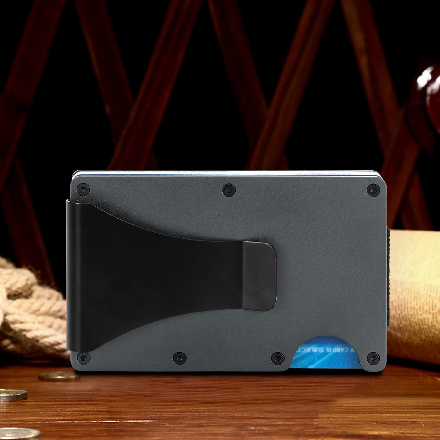 Ultra-Thin Aluminum RFID Blocking Metal Card Holder Case for Men