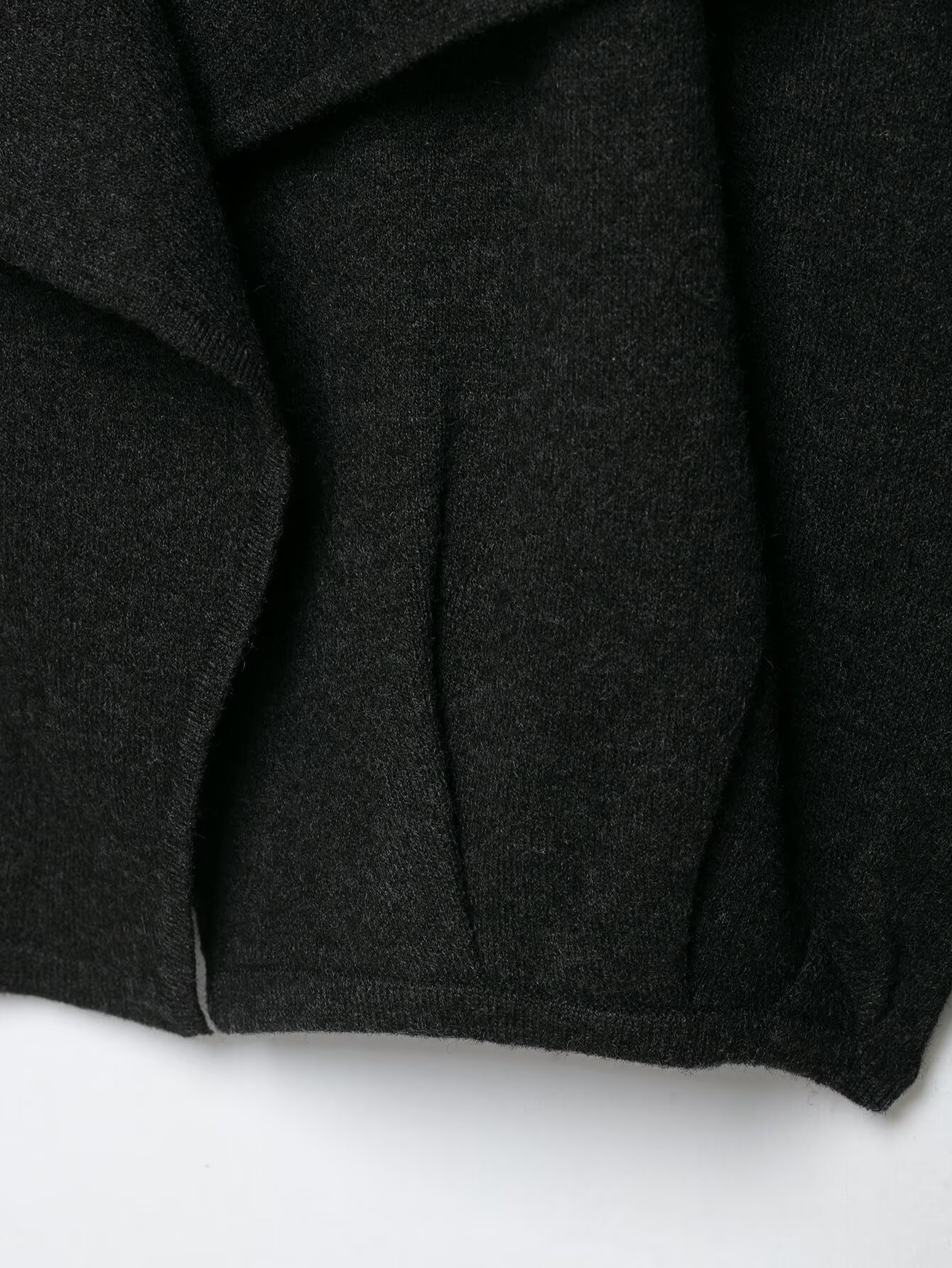 Round-neck pullover basic solid-colored top