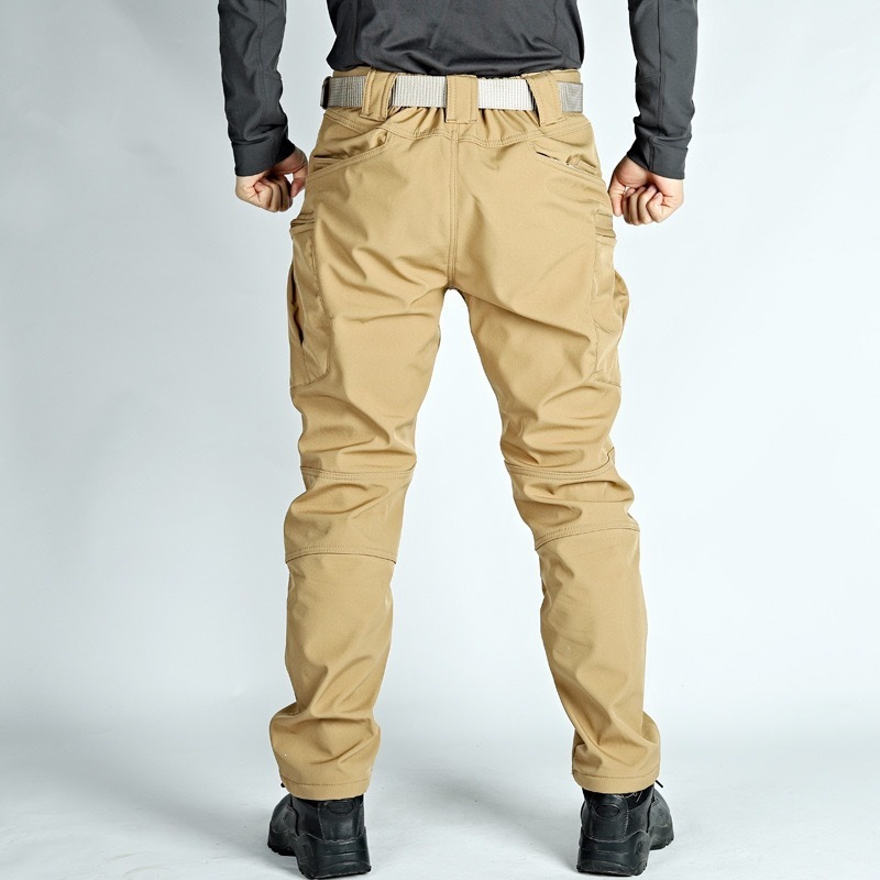 Men's Fleece Lined Waterproof Outdoor Hiking Pants, Warm Winter Insulated Snow Pant