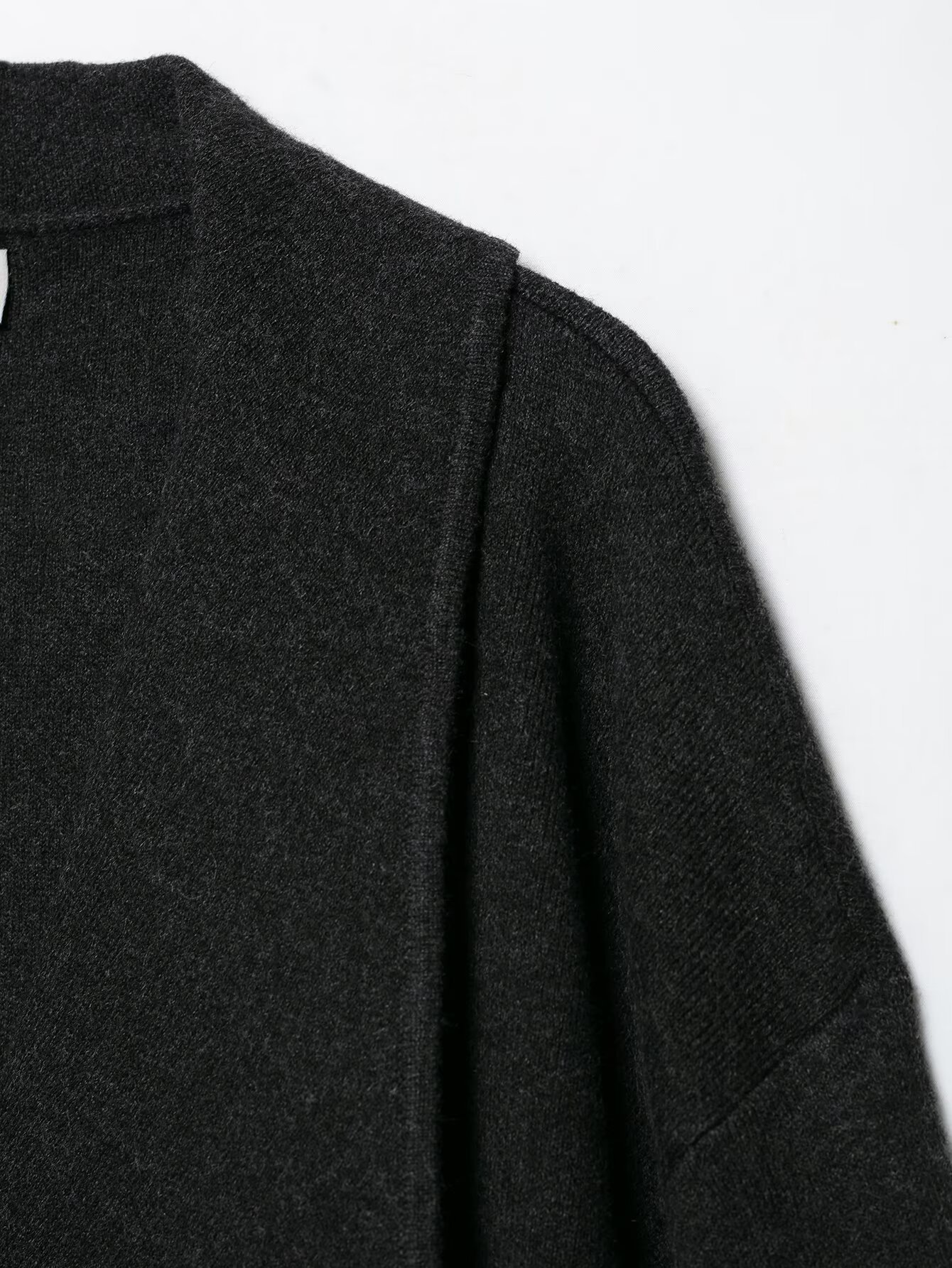 Round-neck pullover basic solid-colored top
