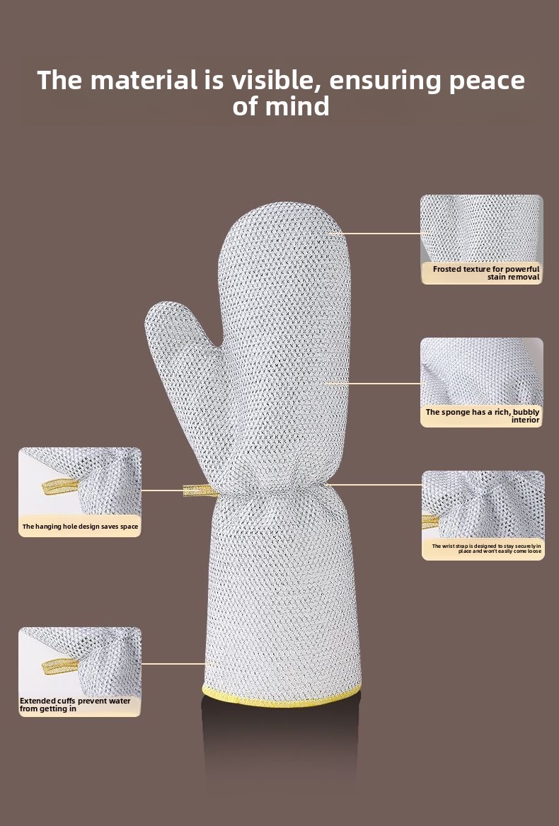 Thick silver wire kitchen gloves