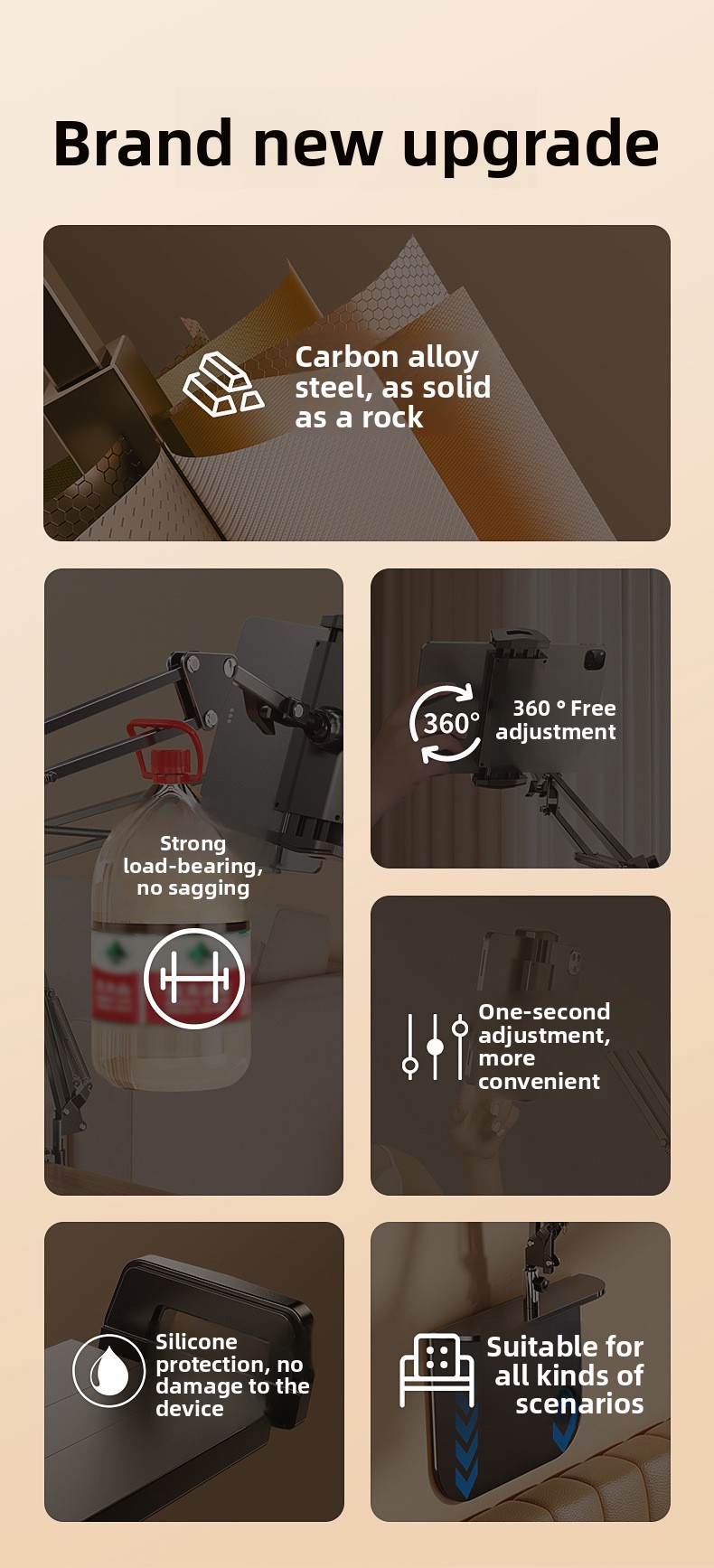 Hidden bedside phone holder