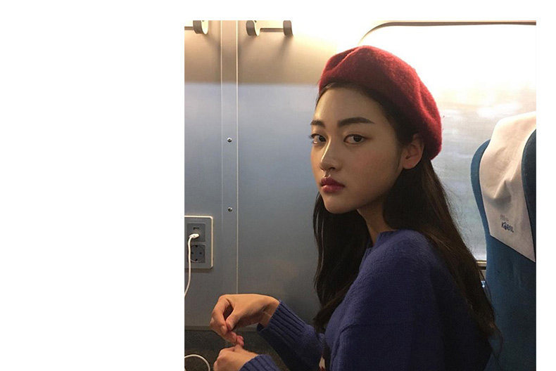 Retro Solid Color Wool Beret Hat for Women, Autumn Winter Adjustable Painter Cap