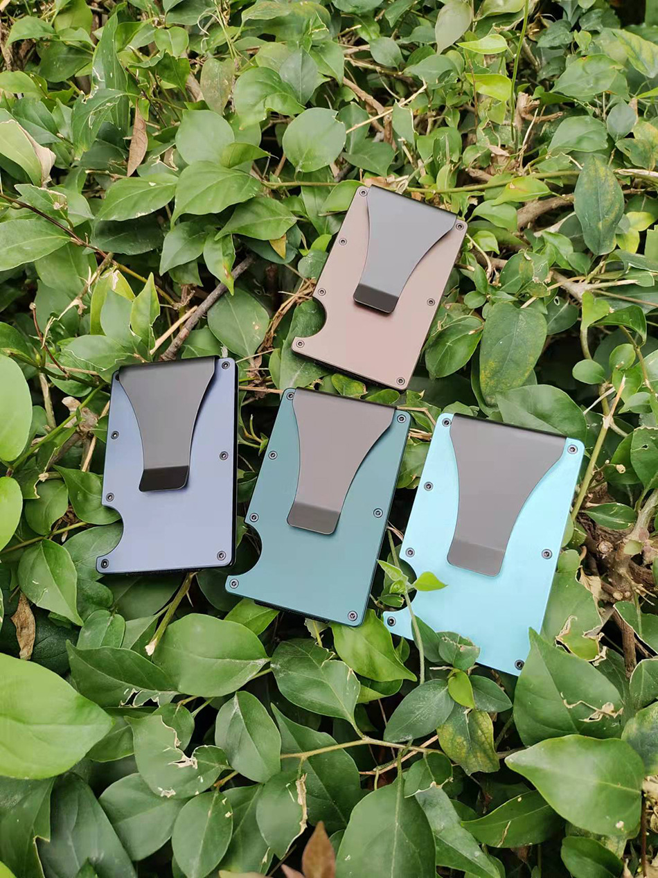 Ultra-Thin Aluminum RFID Blocking Metal Card Holder Case for Men