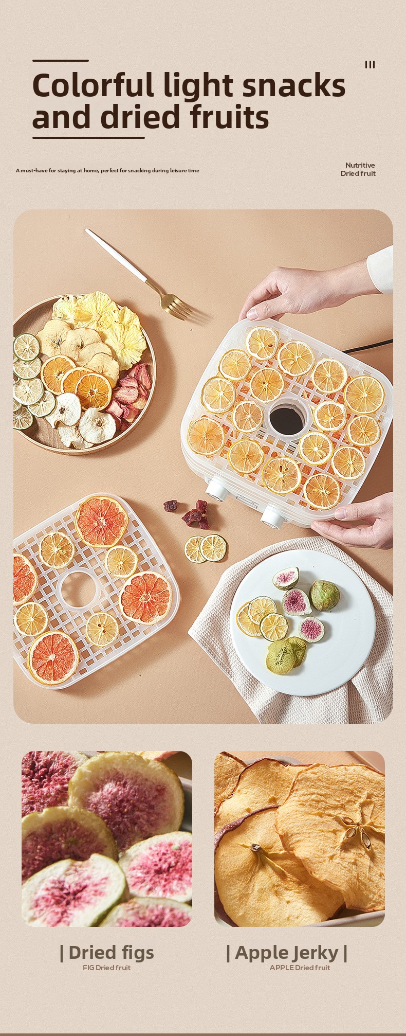 Dried fruit machine, food dehydrator, pet snacks, dried fruit machine