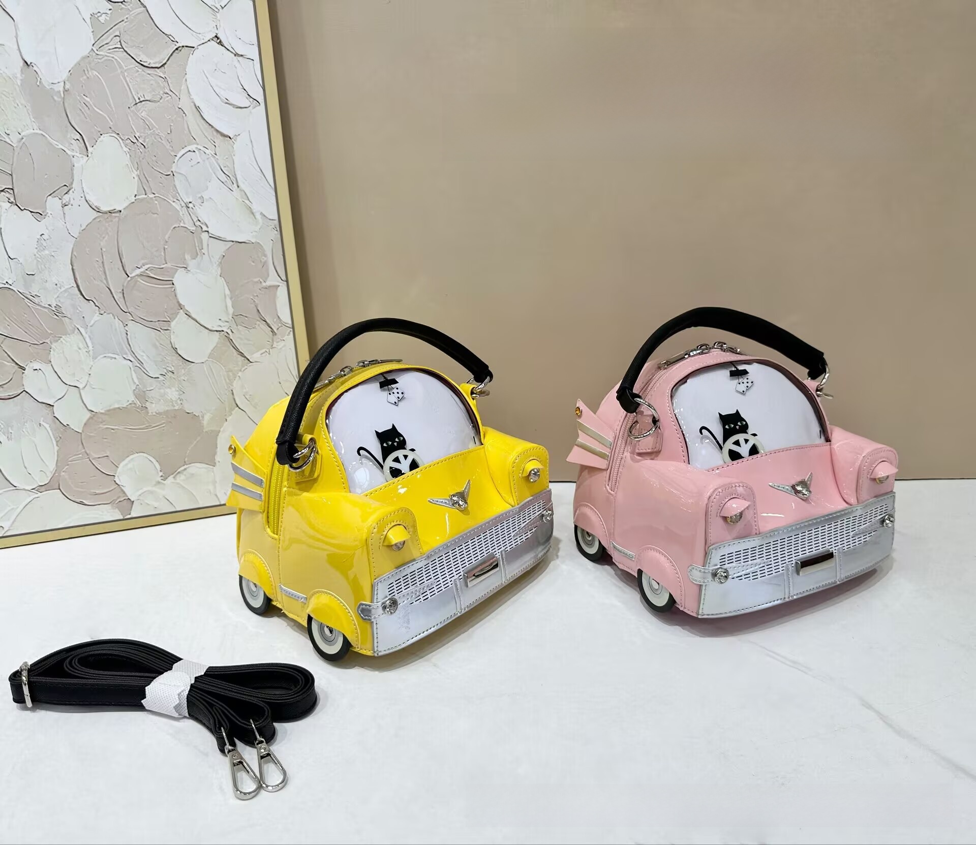 Creative 3D Car Shape PU Handbag Crossbody Bag for Women