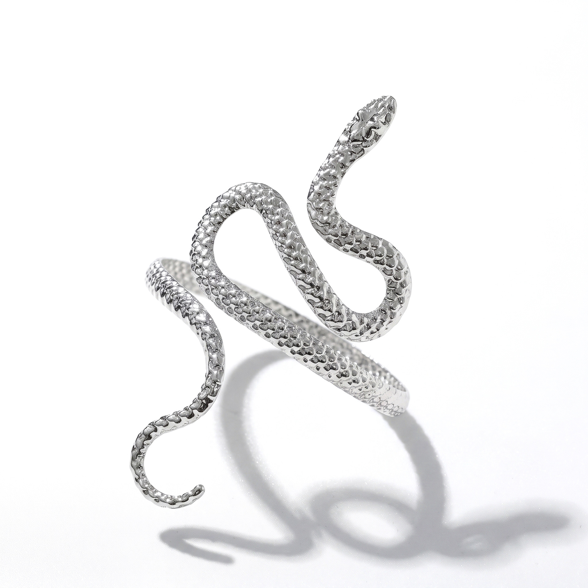 Women's Snake Shape Open Cuff Arm Bracelet Fashion Arm Ring Jewelry