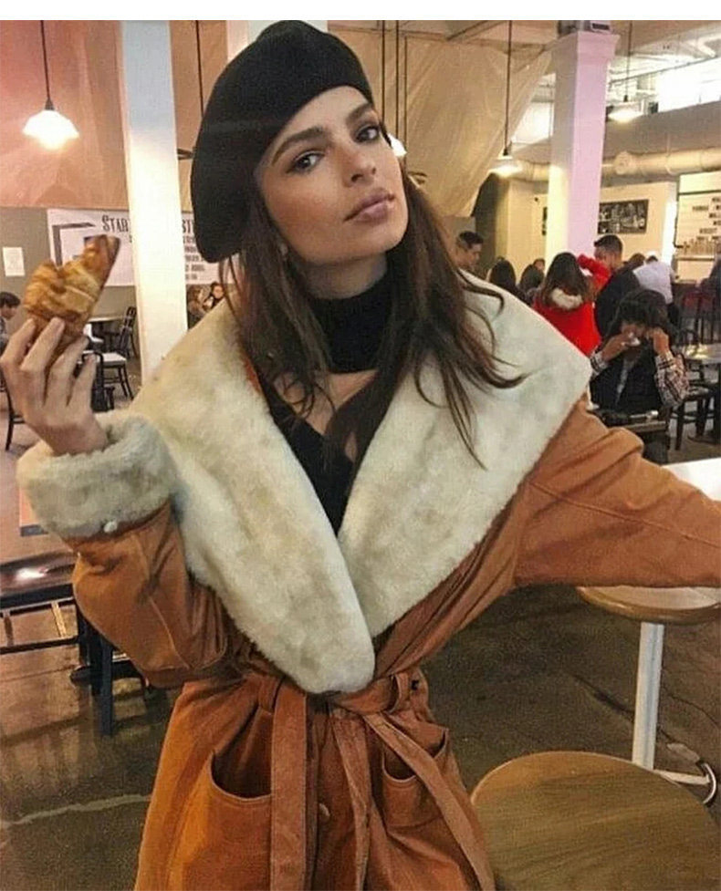 Retro Solid Color Wool Beret Hat for Women, Autumn Winter Adjustable Painter Cap