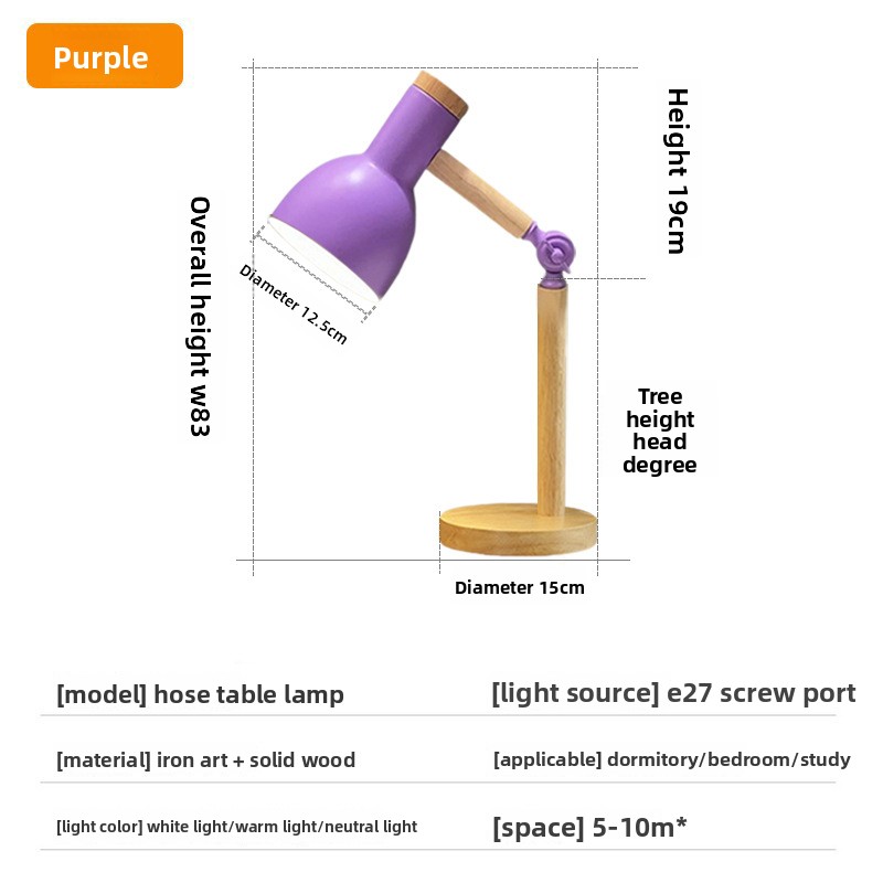 Eye Protection Dimmable LED Bedside Study Light