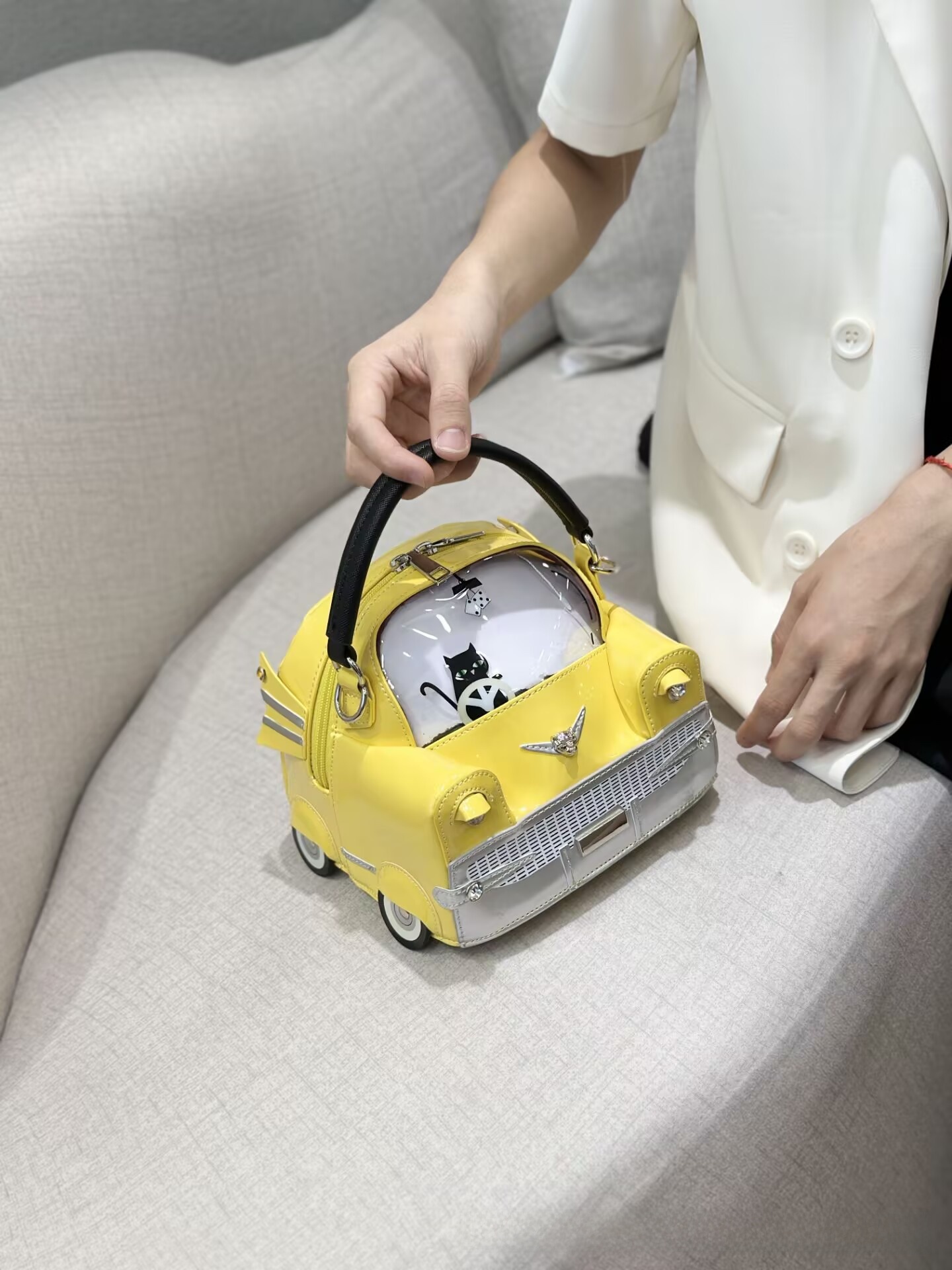 Creative 3D Car Shape PU Handbag Crossbody Bag for Women