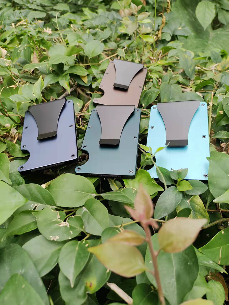 Ultra-Thin Aluminum RFID Blocking Metal Card Holder Case for Men