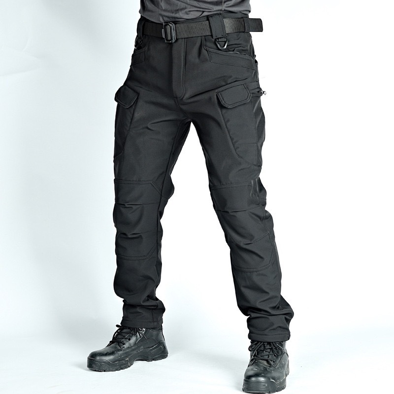 Men's Fleece Lined Waterproof Outdoor Hiking Pants, Warm Winter Insulated Snow Pant