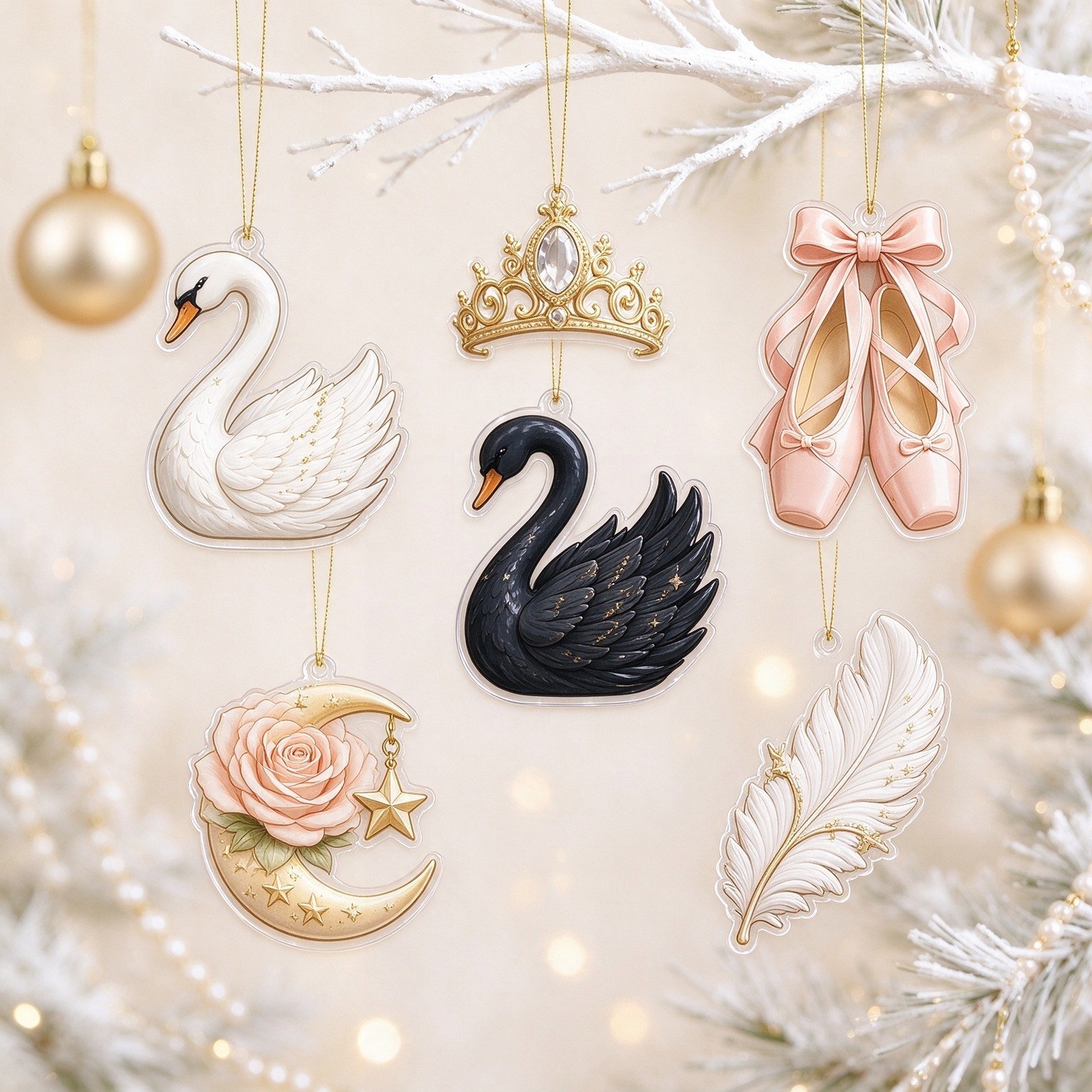 Swan Ballet Series Acrylic Hanging Ornament Blind Box Surprise Gift