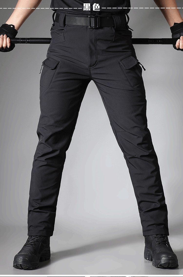 Men's Fleece Lined Waterproof Outdoor Hiking Pants, Warm Winter Insulated Snow Pant