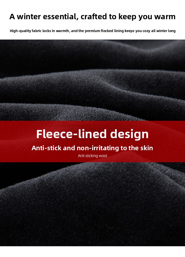 Mens Fleece Lined Chenille Pullover Round Neck Long Sleeve Winter Warm Sweater