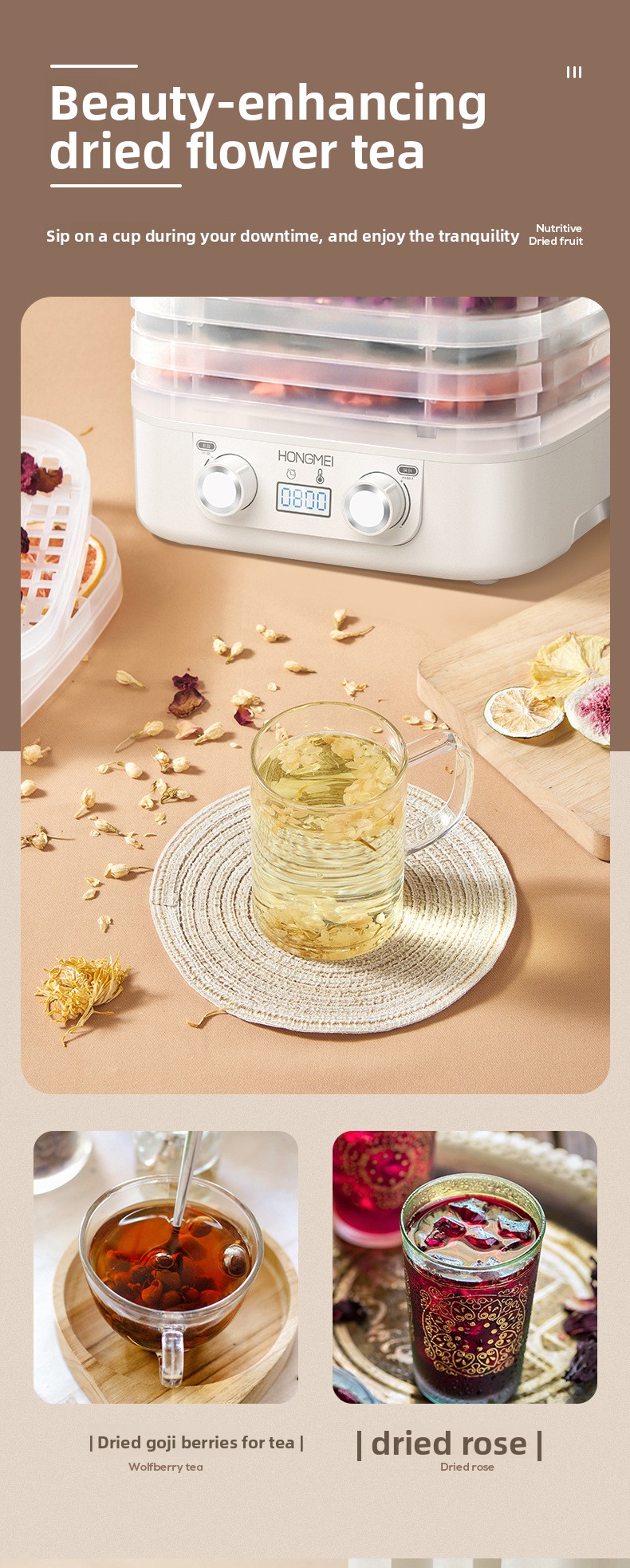 Dried fruit machine, food dehydrator, pet snacks, dried fruit machine