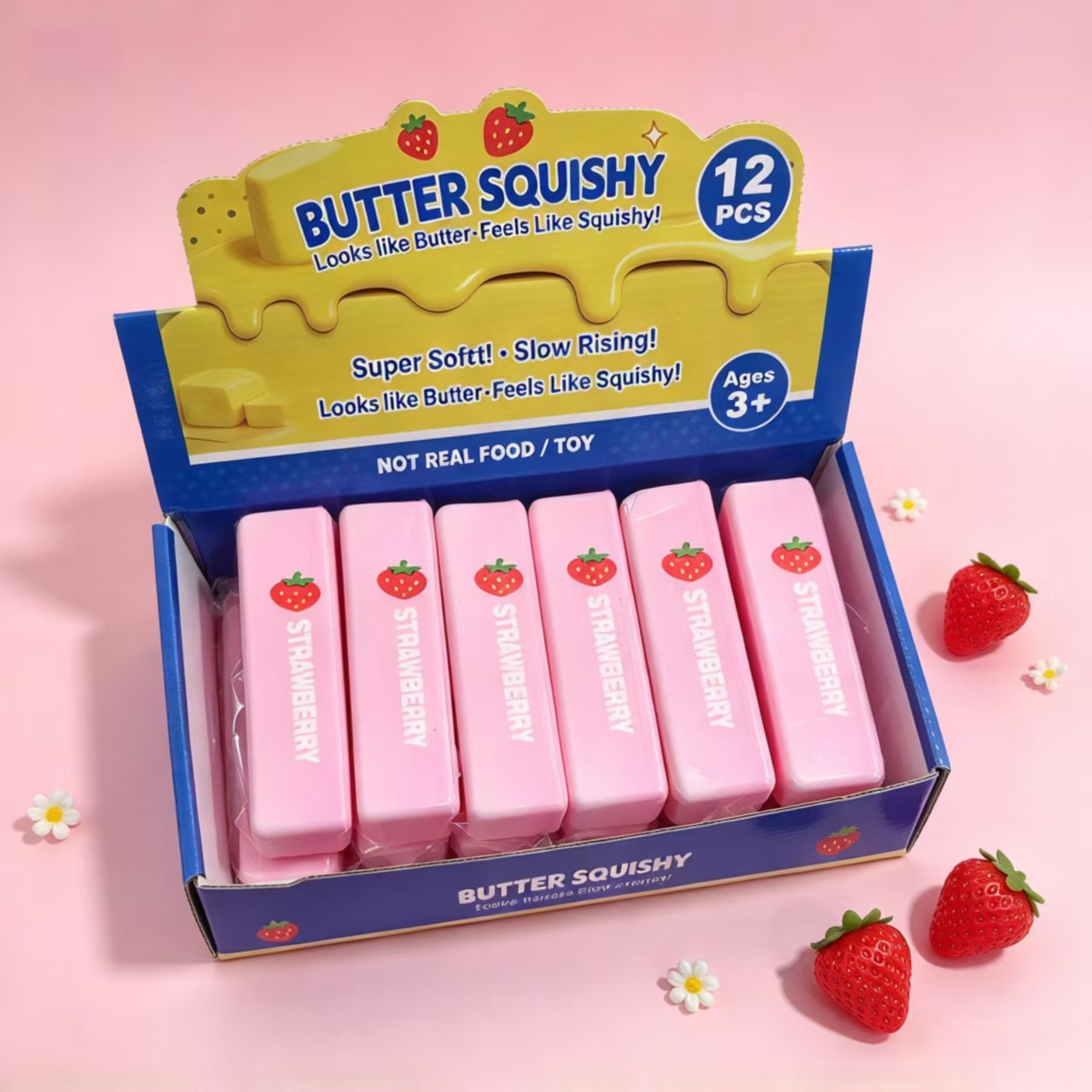 Squeezable soft rebounding butter stick