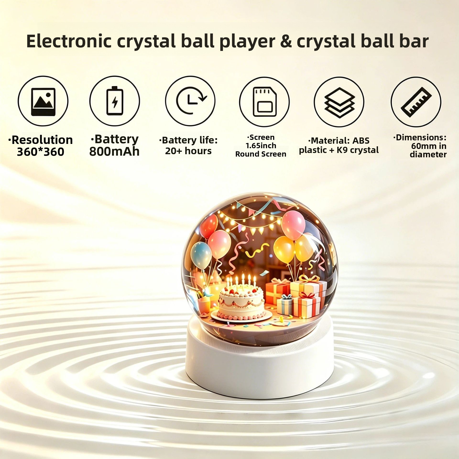 X3 1.65-Inch Full-Screen Carousel Photo Album Bluetooth Speaker