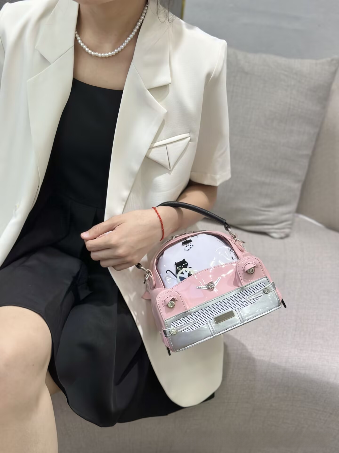 Creative 3D Car Shape PU Handbag Crossbody Bag for Women