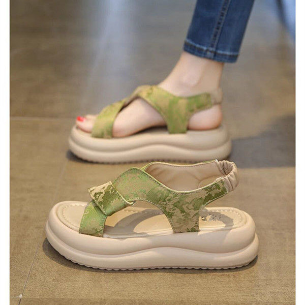 Women's Casual Square Toe Roman Sandals with Thick Sole