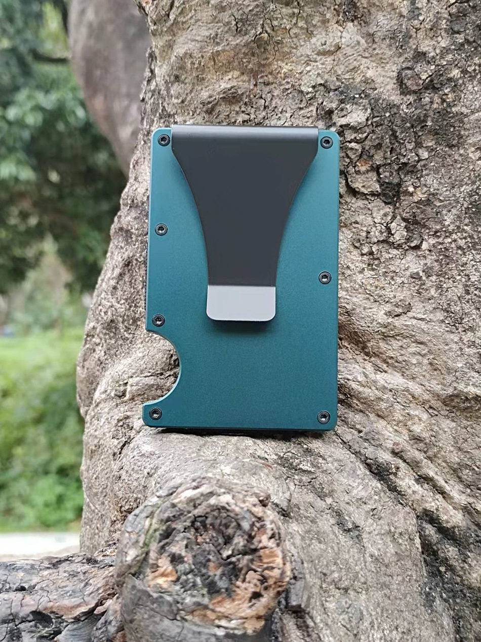 Ultra-Thin Aluminum RFID Blocking Metal Card Holder Case for Men