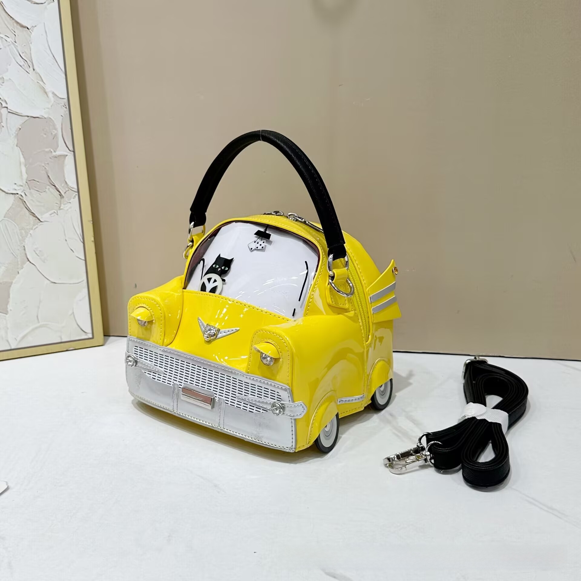 Creative 3D Car Shape PU Handbag Crossbody Bag for Women