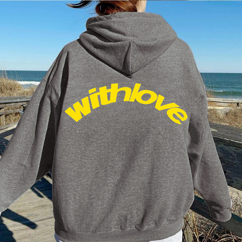 Printed Hoodie Sweater Hoodie Coat American Vintage Long Sleeve Sweater