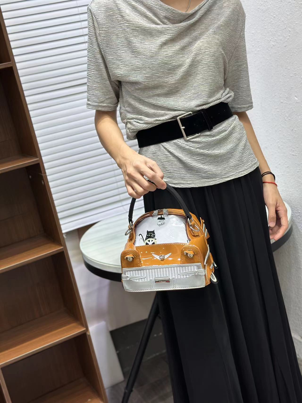 Creative 3D Car Shape PU Handbag Crossbody Bag for Women