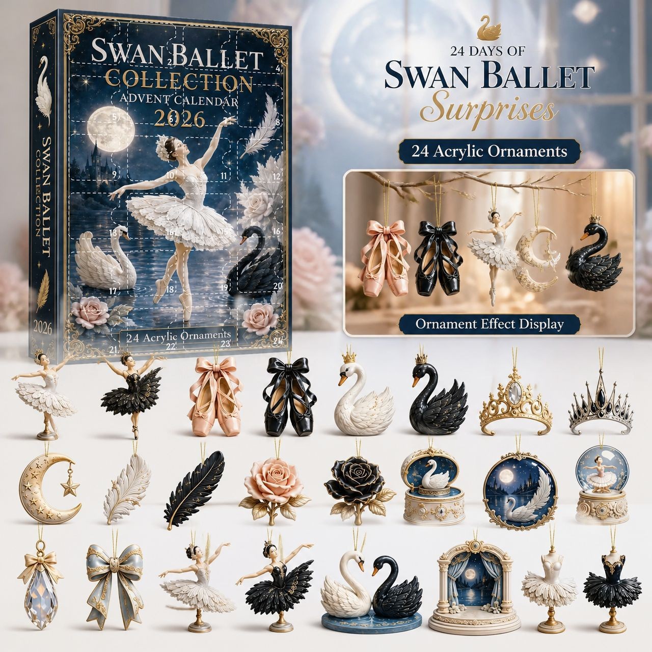 Swan Ballet Series Acrylic Hanging Ornament Blind Box Surprise Gift