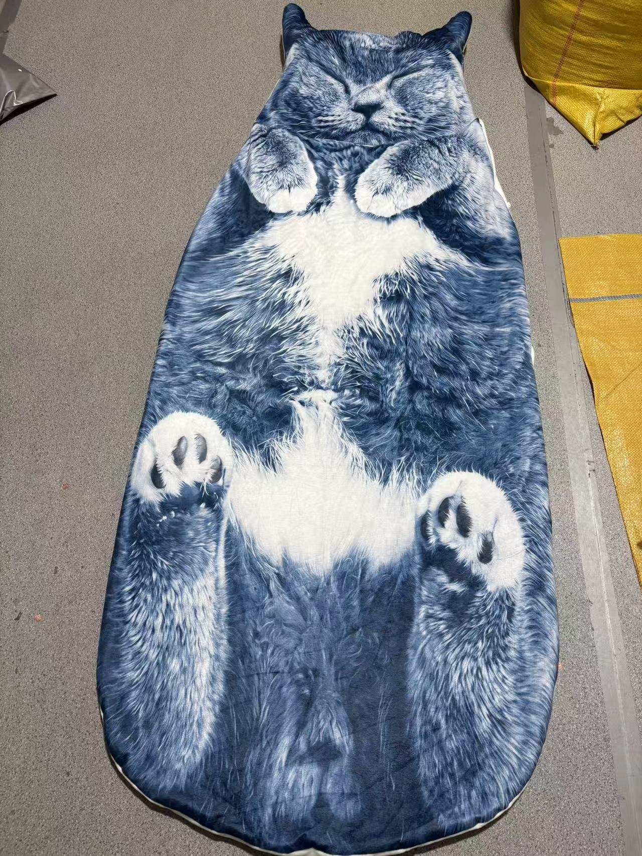 Winter adult plush cat sleeping bag