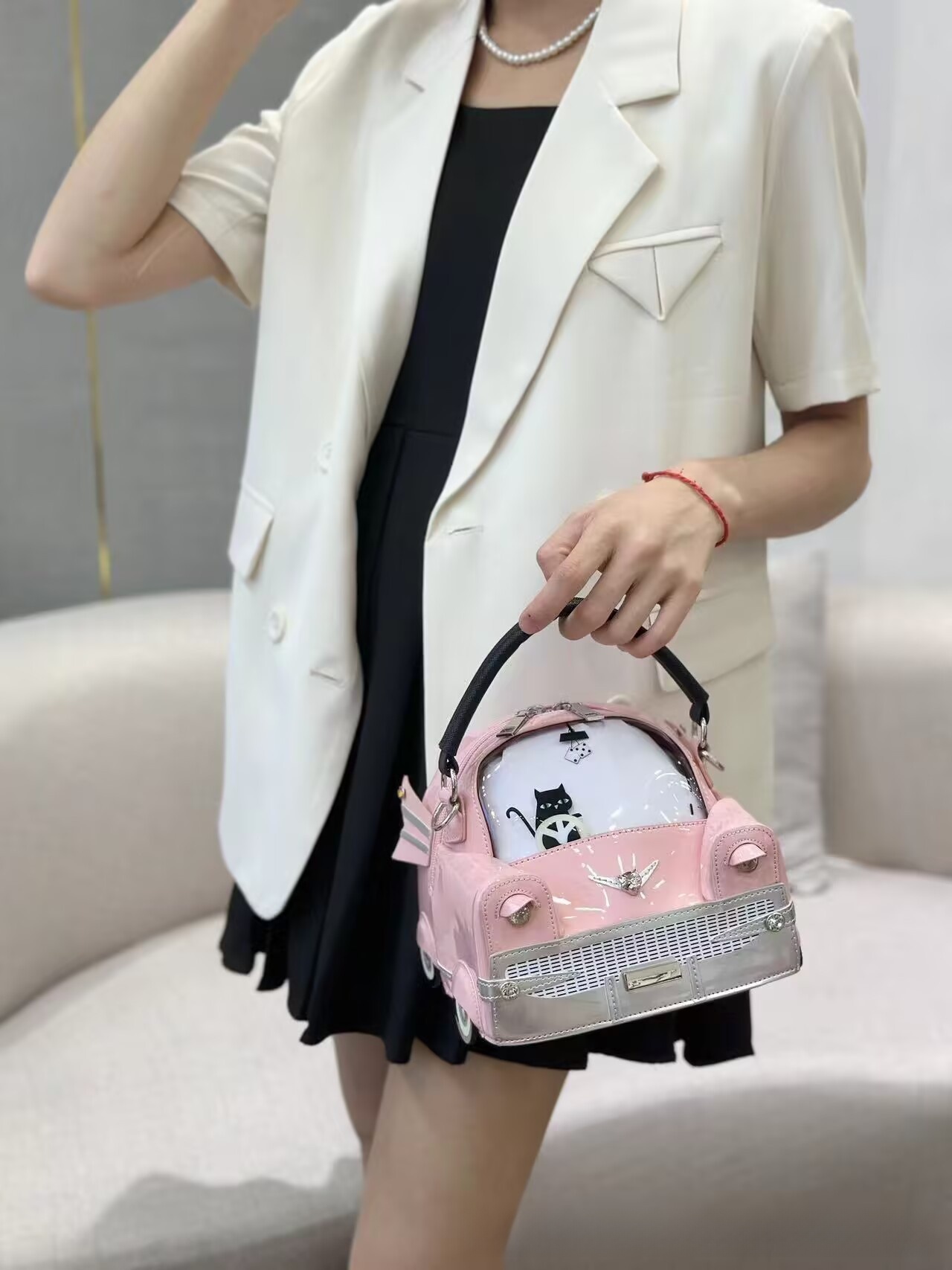 Creative 3D Car Shape PU Handbag Crossbody Bag for Women