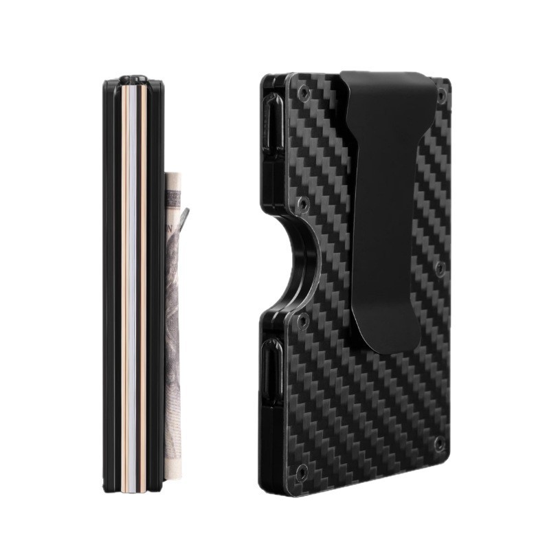 Creative Aluminum Alloy RFID Blocking Card Holder Large Capacity Anti-Theft Metal Wallet
