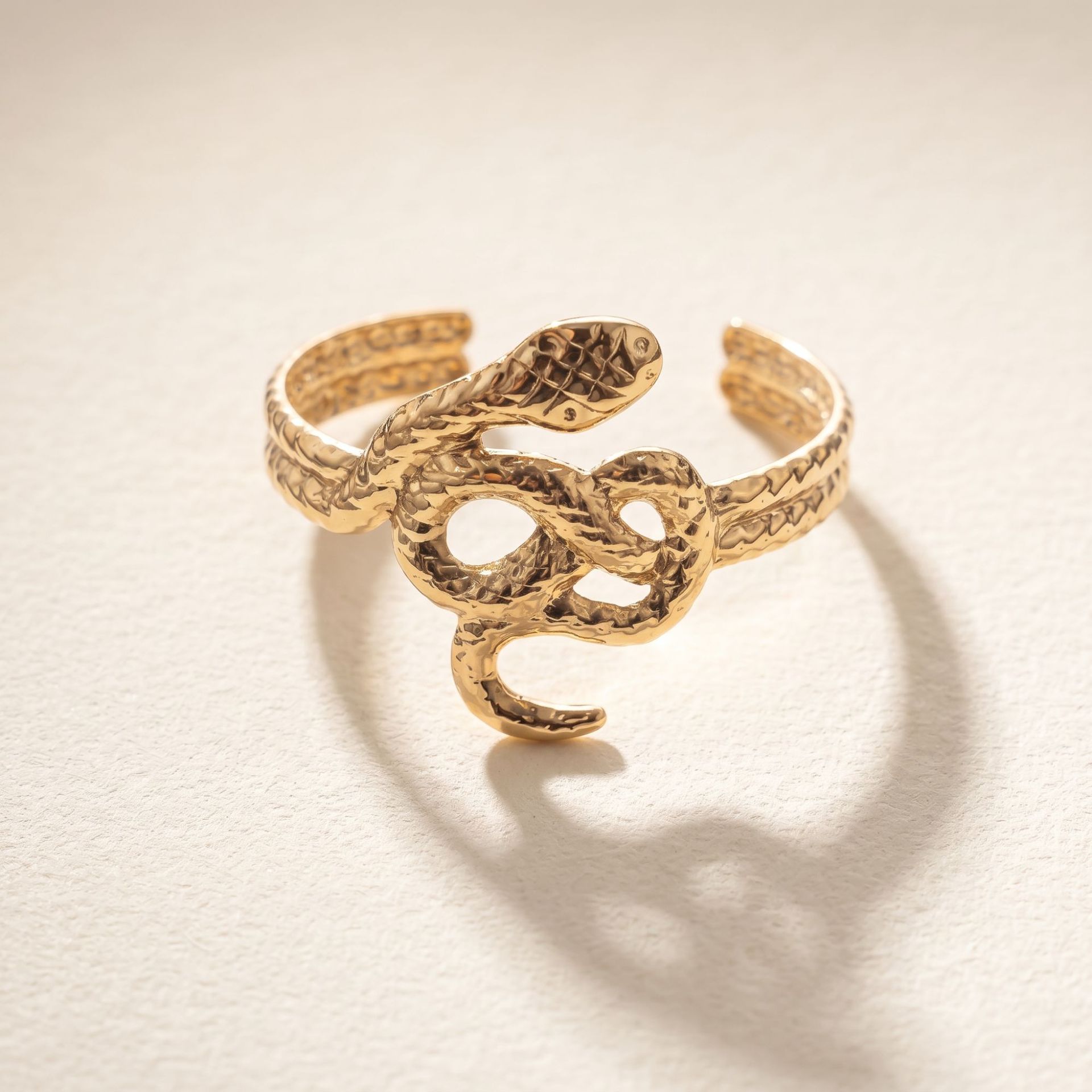 Women's Snake Shape Open Cuff Arm Bracelet Fashion Arm Ring Jewelry