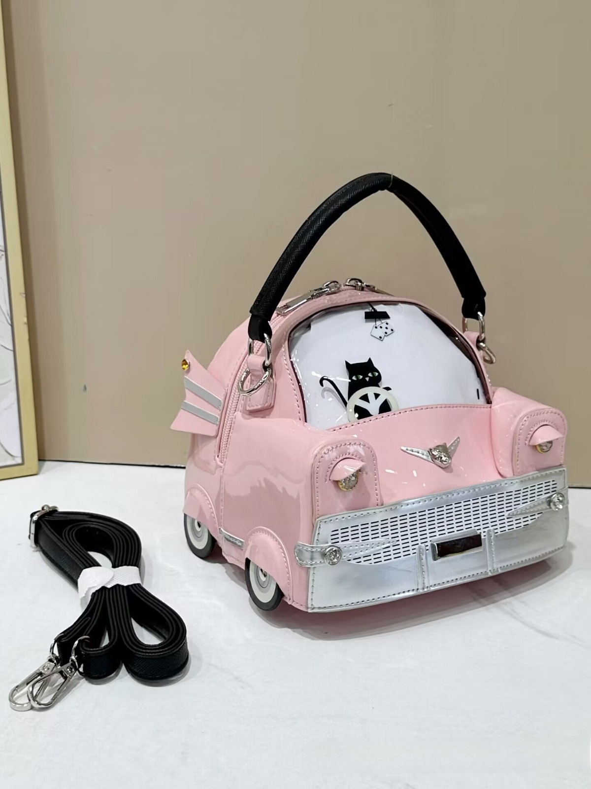 Creative 3D Car Shape PU Handbag Crossbody Bag for Women