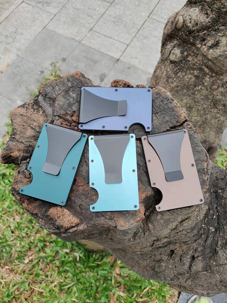 Ultra-Thin Aluminum RFID Blocking Metal Card Holder Case for Men