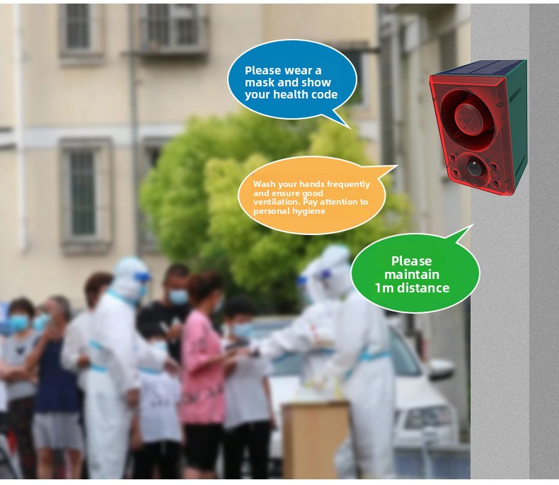 Solar-Powered Ultrasonic Animal Repeller with Flashing Light and Dog Barking Sound
