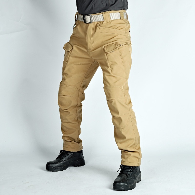 Men's Fleece Lined Waterproof Outdoor Hiking Pants, Warm Winter Insulated Snow Pant
