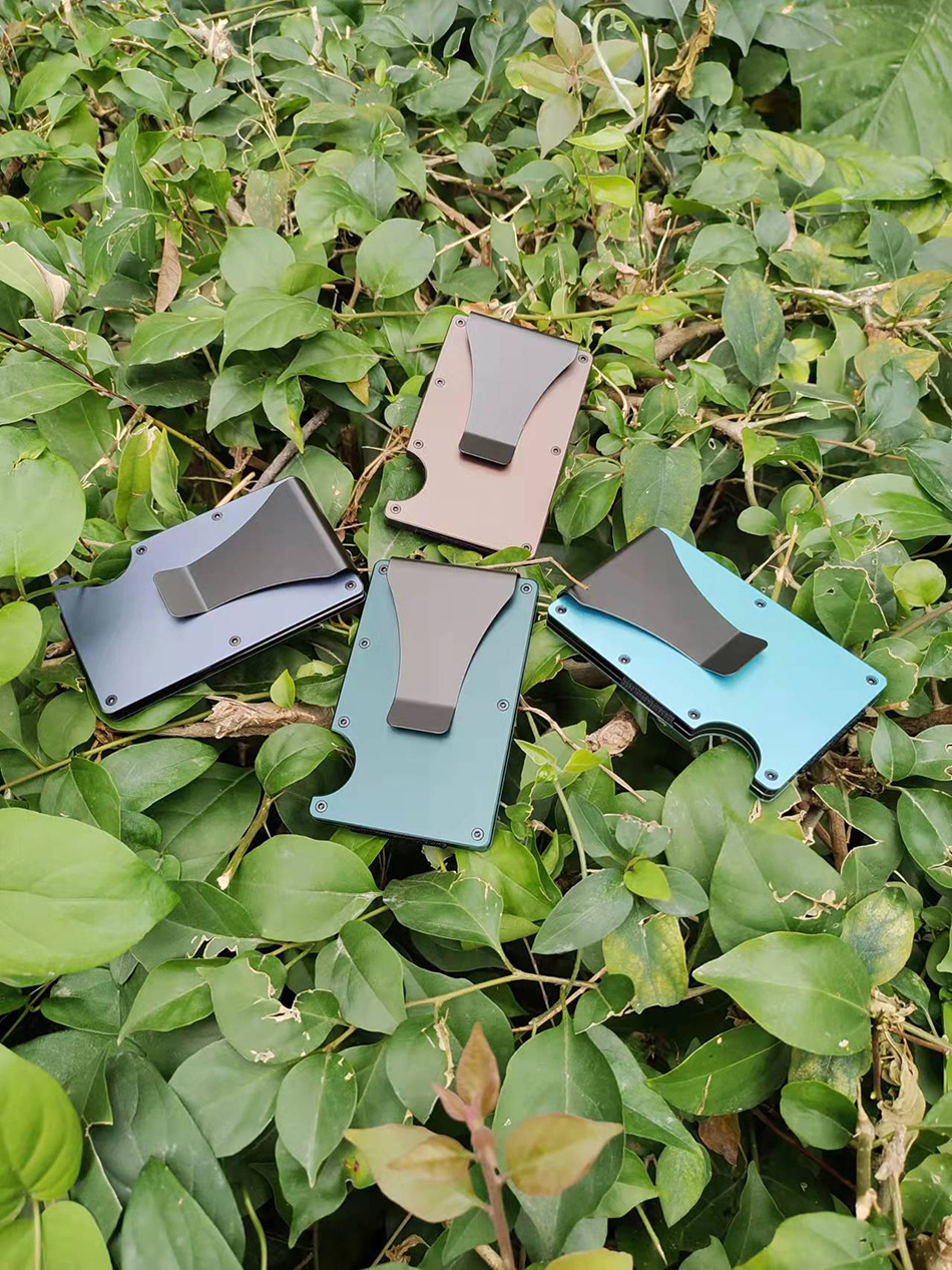 Ultra-Thin Aluminum RFID Blocking Metal Card Holder Case for Men