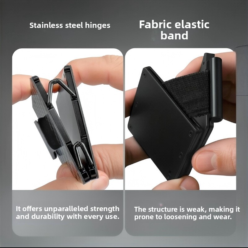 Creative Aluminum Alloy RFID Blocking Card Holder Large Capacity Anti-Theft Metal Wallet