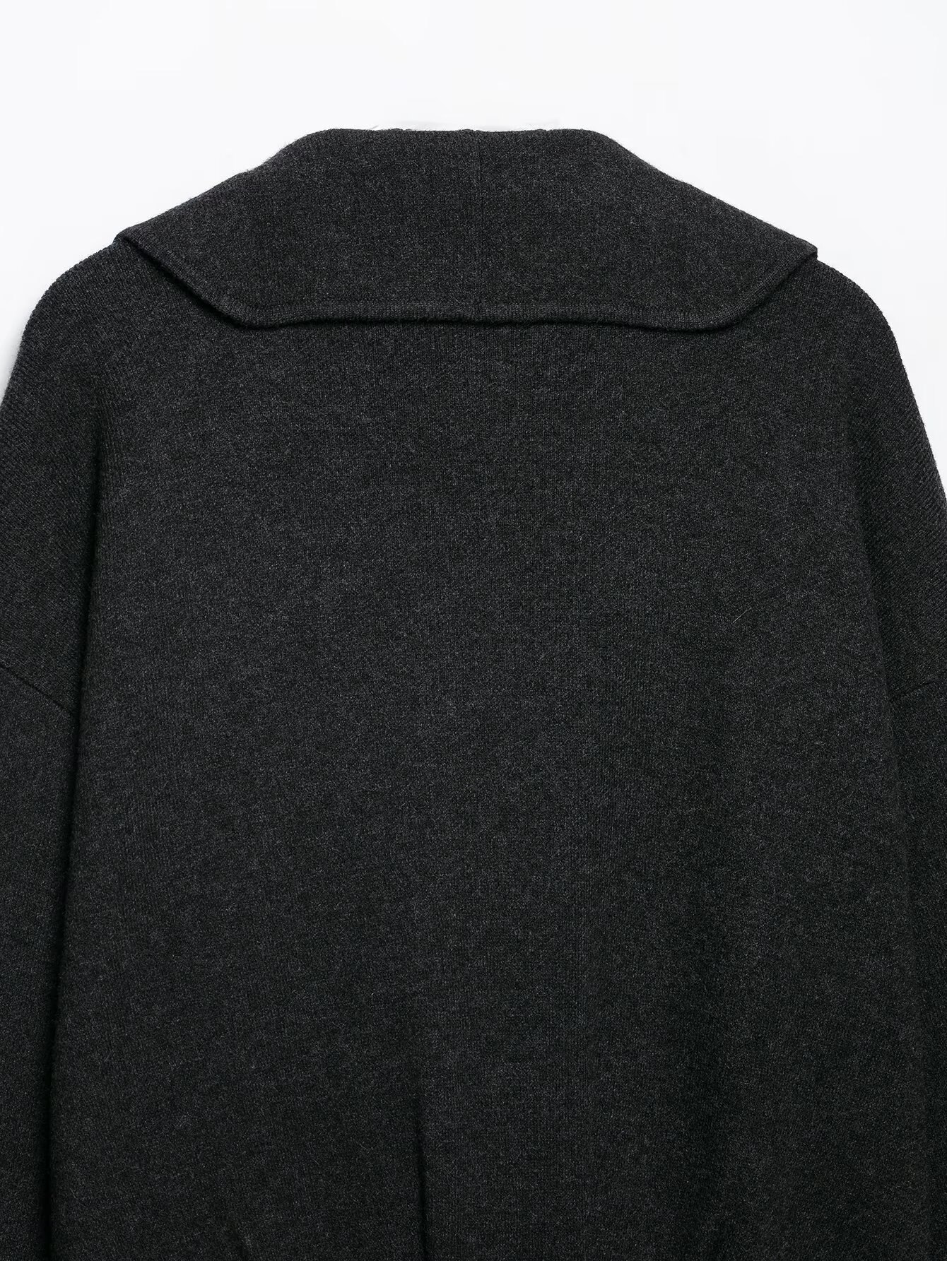 Round-neck pullover basic solid-colored top
