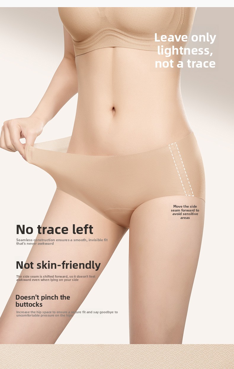 Women Seamless Mid-Waist Breathable Quick-Dry Briefs
