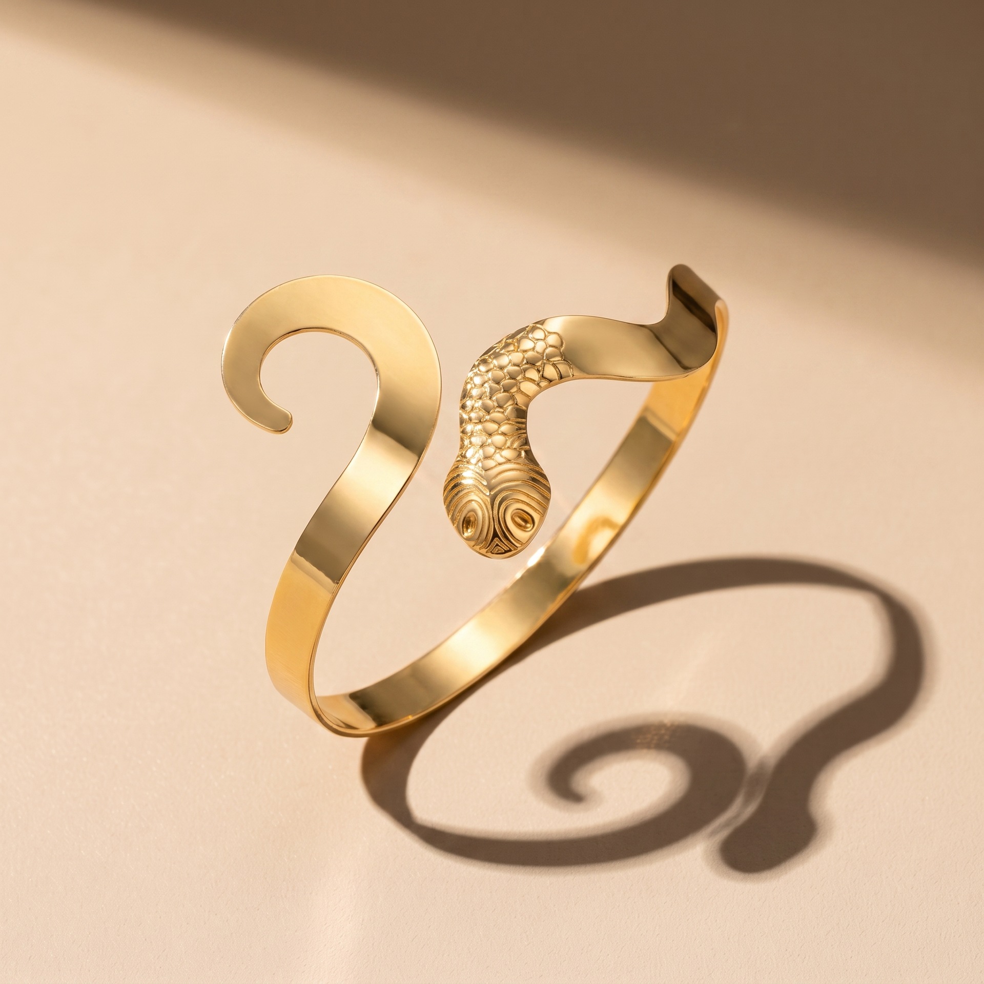 Women's Snake Shape Open Cuff Arm Bracelet Fashion Arm Ring Jewelry