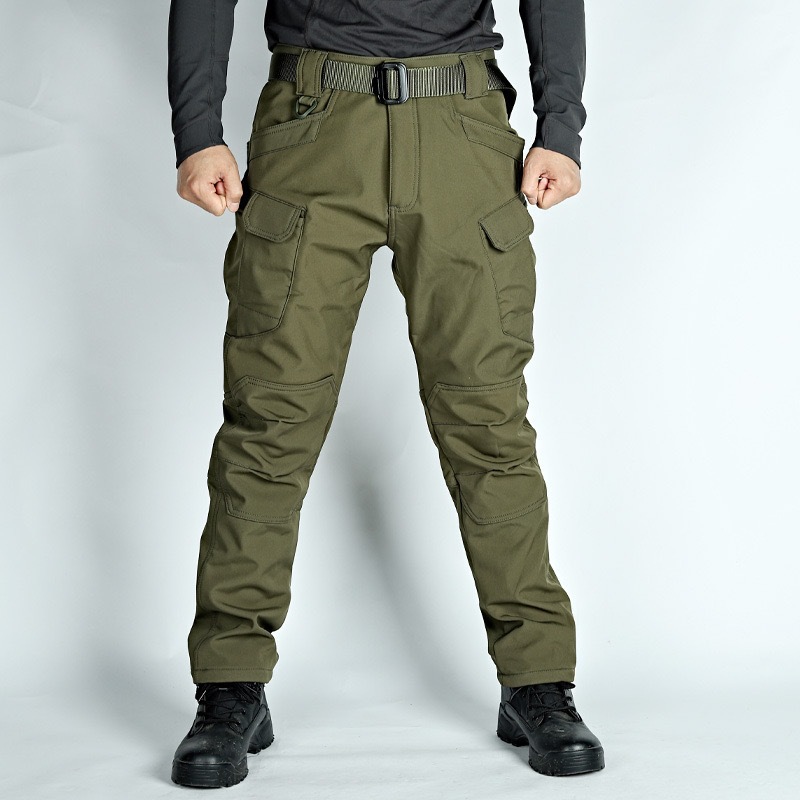 Men's Fleece Lined Waterproof Outdoor Hiking Pants, Warm Winter Insulated Snow Pant