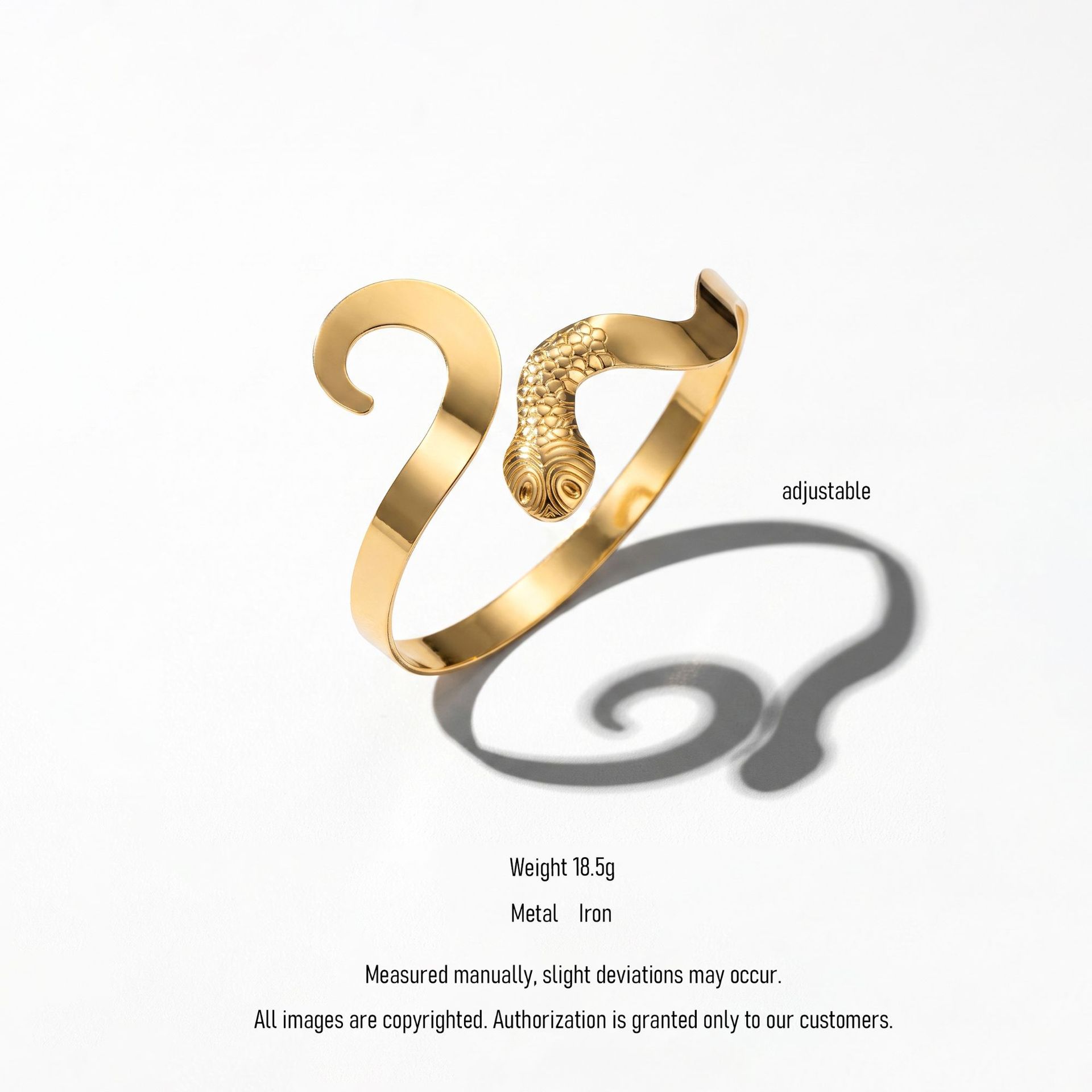 Women's Snake Shape Open Cuff Arm Bracelet Fashion Arm Ring Jewelry